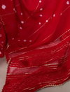 Red Colour Viscose Chanderi Printed Saree Bulk Orders In India